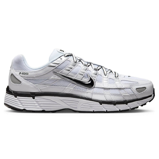 Nike P-6000 White Metallic Silver Black
