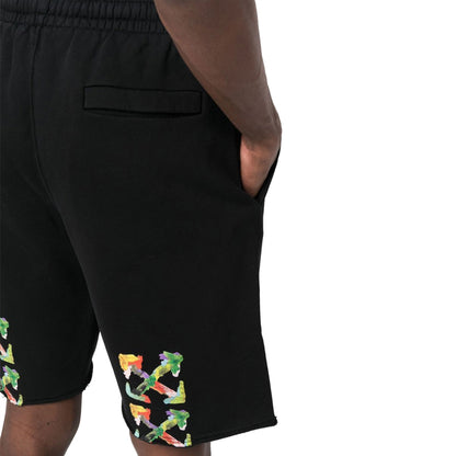 Preloved - Off-White Brush Arrows Black Sweat Shorts