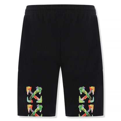Preloved - Off-White Brush Arrows Black Sweat Shorts