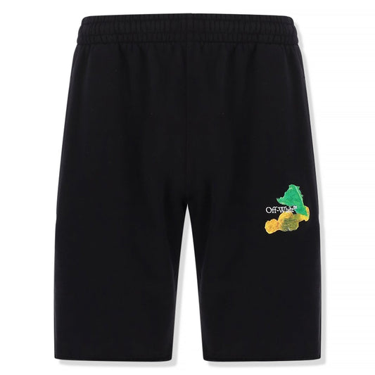 Preloved - Off-White Brush Arrows Black Sweat Shorts