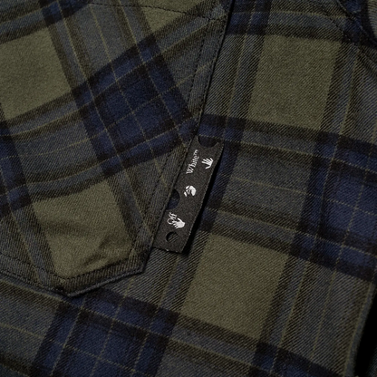Off-White Diagonal Check L/S Green Flannel Shirt