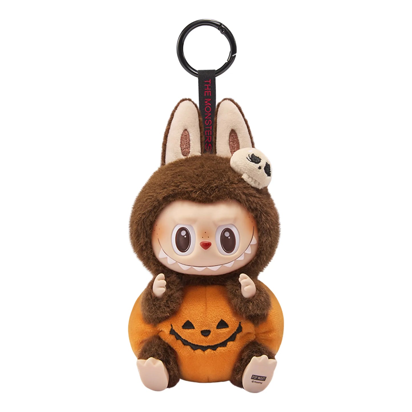 Pop Mart The Monsters Labubu Happy Halloween Party Series-Sitting Pumpkin Vinyl Plush Pendant (Single)