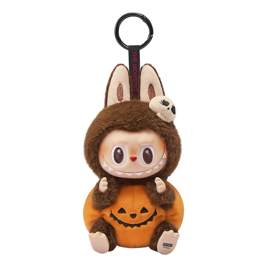 Pop Mart The Monsters Labubu Happy Halloween Party Series-Sitting Pumpkin Vinyl Plush Pendant (Single)