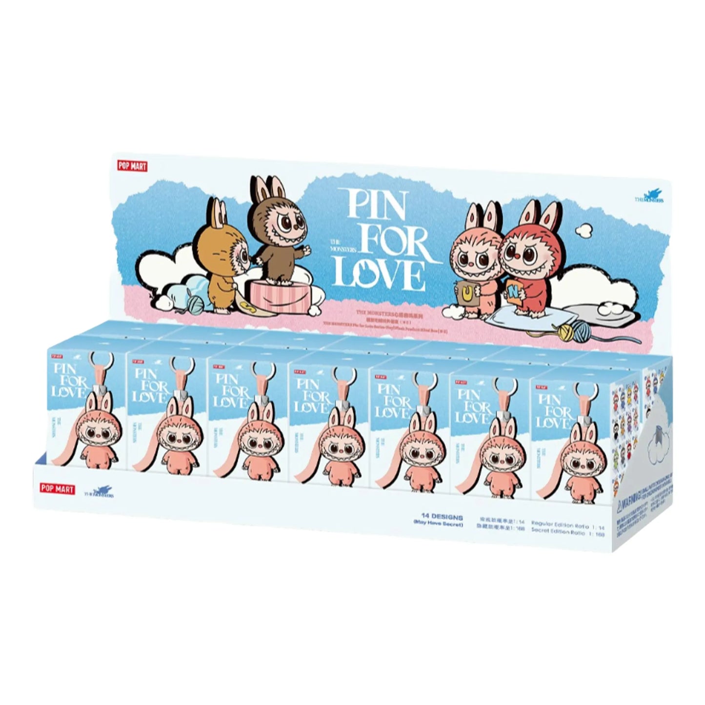 Pop Mart Labubu The Monsters Pin for Love Series Vinyl Plush Pendant Sealed Case (N-Z)