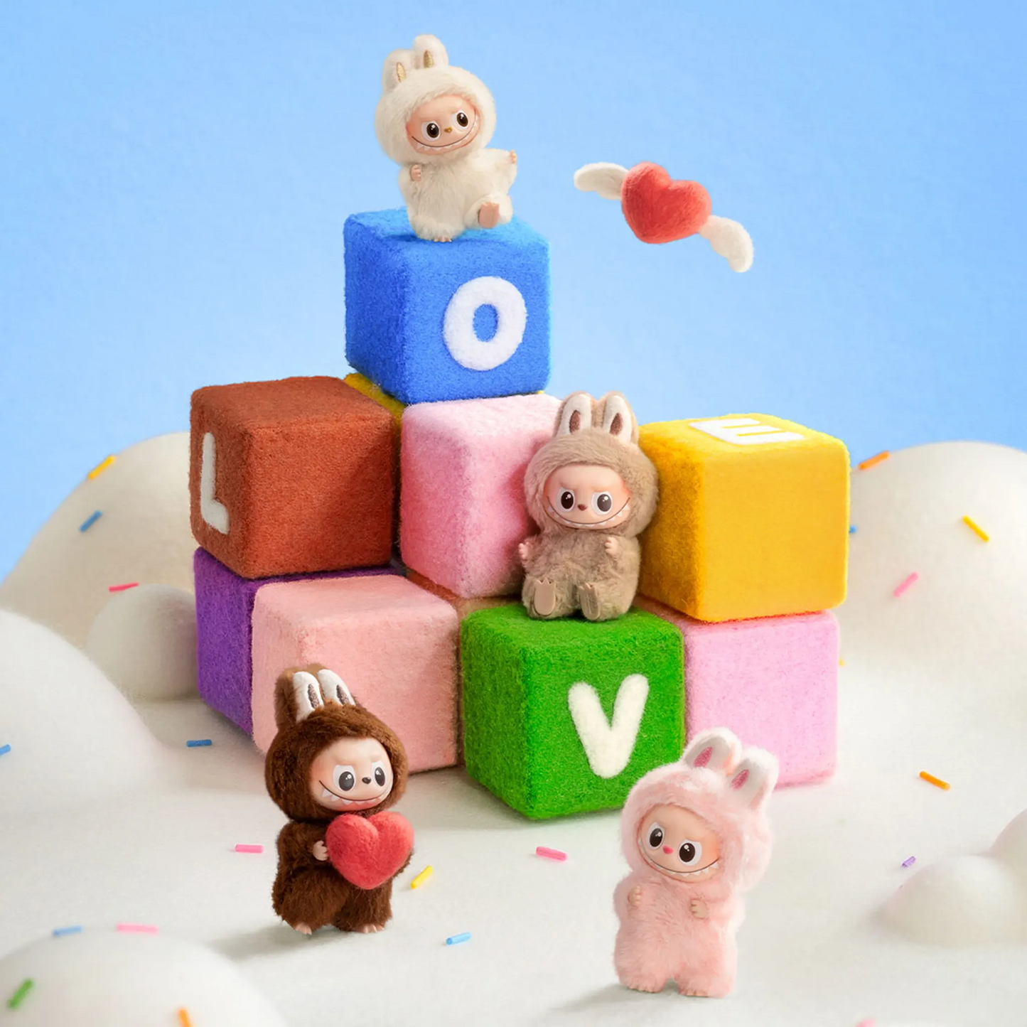 Pop Mart Labubu The Monsters Pin for Love Series Vinyl Plush Pendant Blind Box (A-M) (Single)