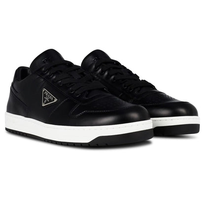 Prada Downtown Leather Low Top Black Sneaker