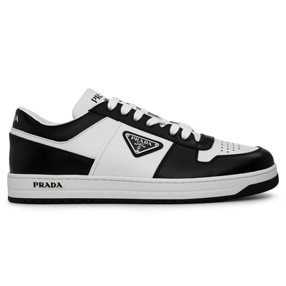 Prada Downtown Leather Low Top White Black Sneaker