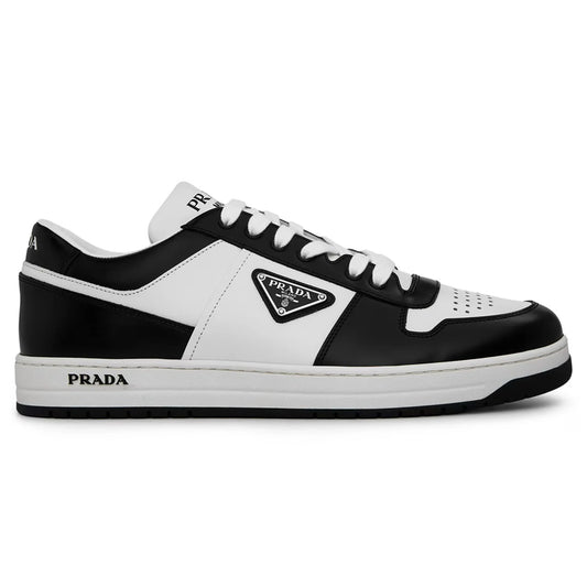 Prada Downtown Leather Low Top White Black Sneaker