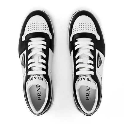 Prada Downtown Leather Low Top White Black Sneaker