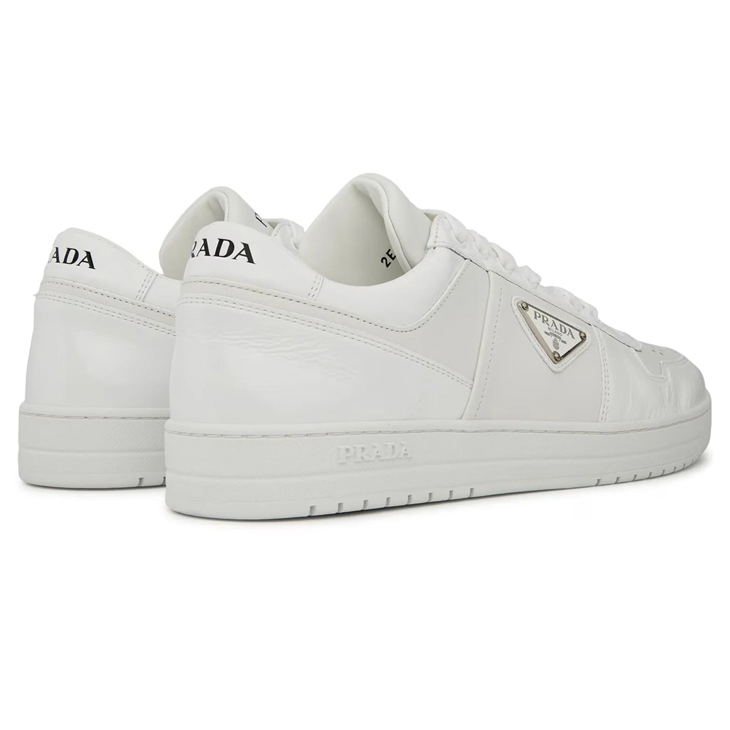 Prada Downtown Leather Low Top White Sneaker