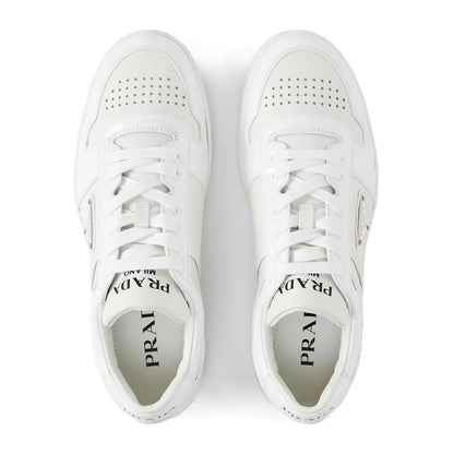 Prada Downtown Leather Low Top White Sneaker