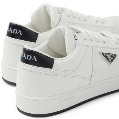 Prada Downtown Triangle Logo White Black Sneaker