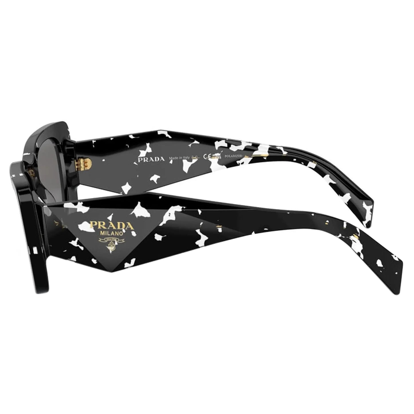 Prada PR 08YS 15S5Z1 Black Crystal Tortoise Polarised Sunglasses