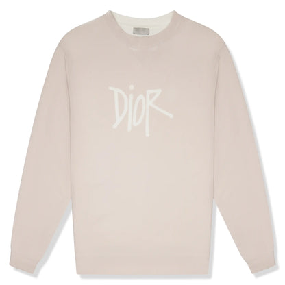 Preloved - Dior x Shawn Stussy Bee Garment-Dyed Pink Sweatshirt