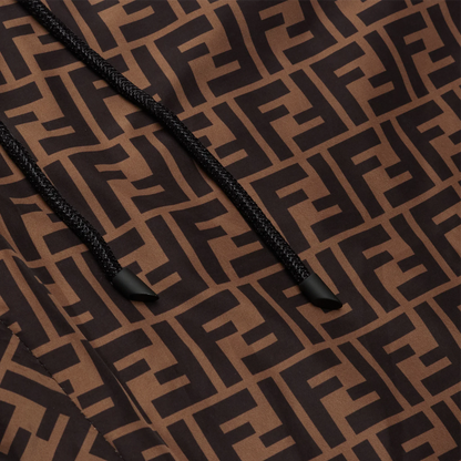 Preloved - Fendi FF Logo Brown Nylon Track Pants