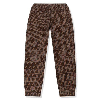 Preloved - Fendi FF Logo Brown Nylon Track Pants