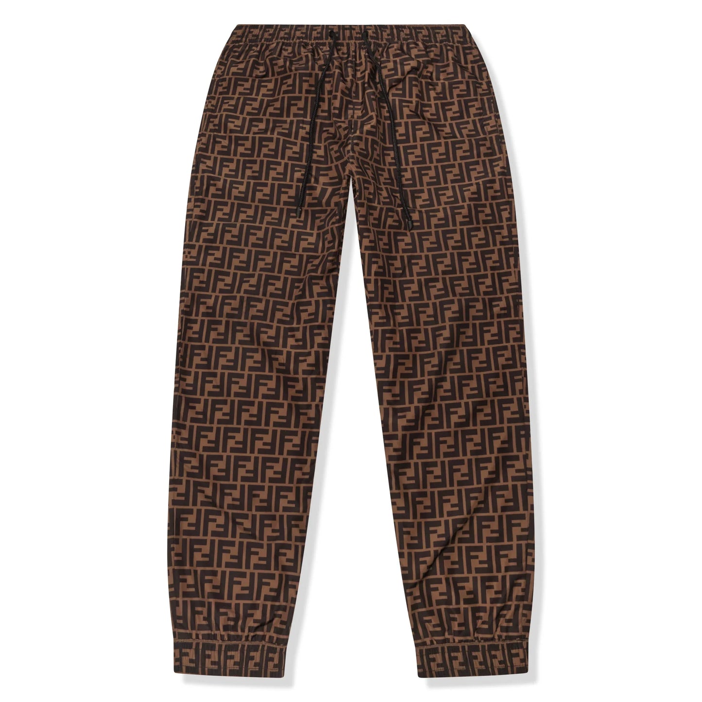 Preloved - Fendi FF Logo Brown Nylon Track Pants