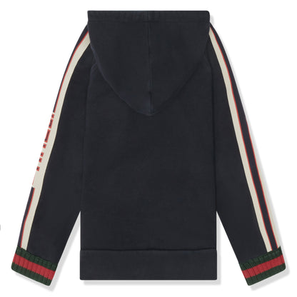 Preloved - Gucci Side Stripe Logo Cotton Blue Kids Hoodie