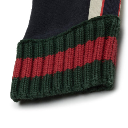 Preloved - Gucci Side Stripe Logo Cotton Blue Kids Hoodie