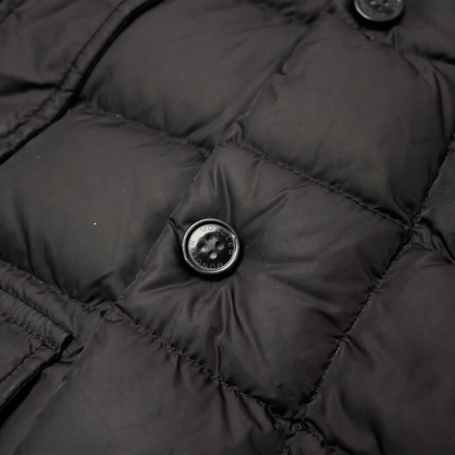 Preloved - Moncler Cluny Black Short Down 100% Real Fur Kids Parka Jacket