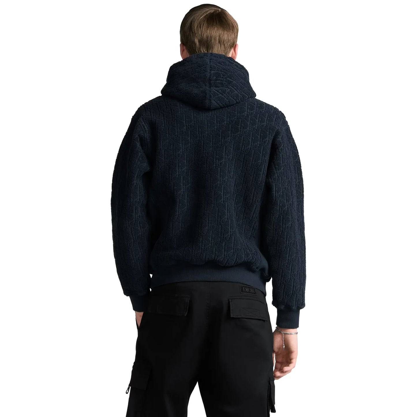 Preloved - Dior Oblique Towelling Terry Navy Hoodie