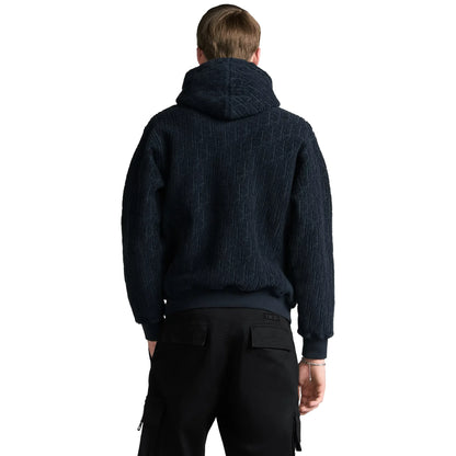 Preloved - Dior Oblique Towelling Terry Navy Hoodie