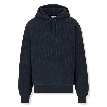 Preloved - Dior Oblique Towelling Terry Navy Hoodie