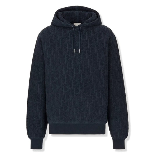 Preloved - Dior Oblique Towelling Terry Navy Hoodie