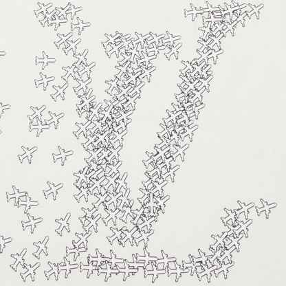 Preloved - Louis Vuitton 2054 Planes White T Shirt