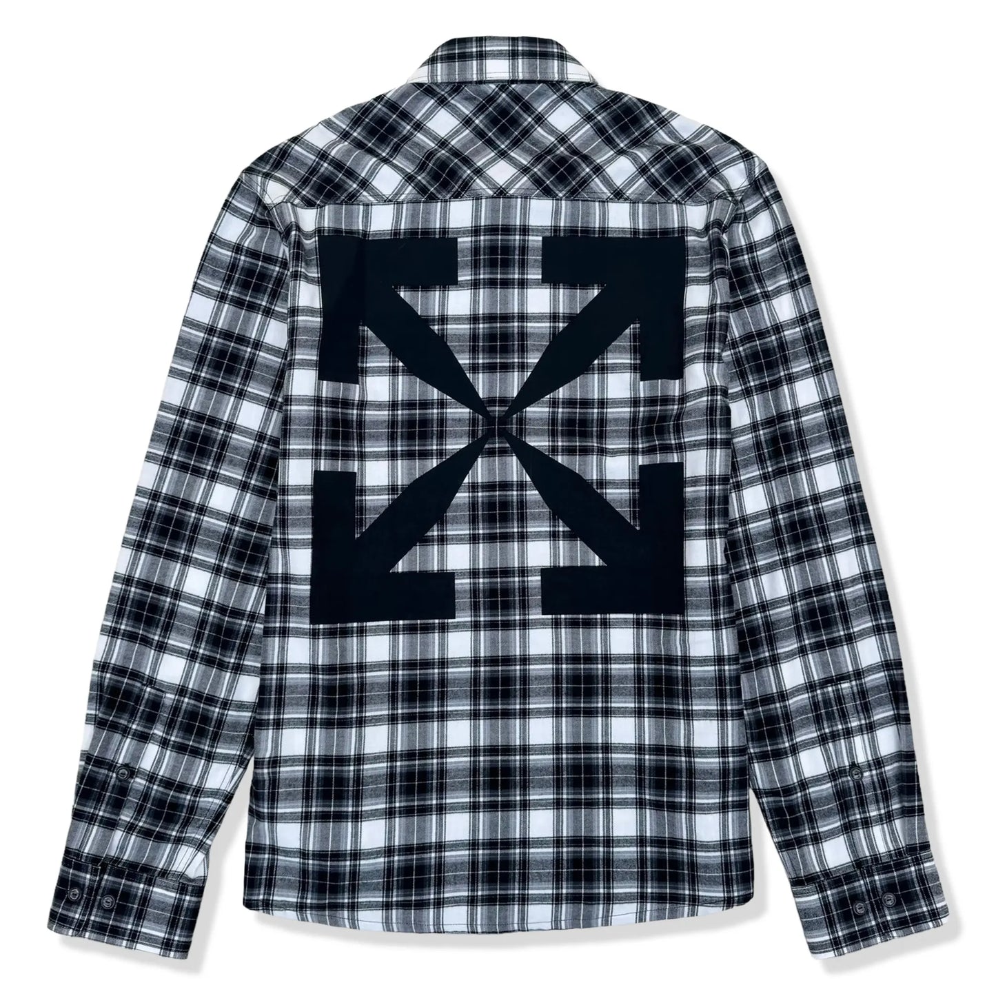 Preloved - Off-White Checked Arrow Black White Shirt