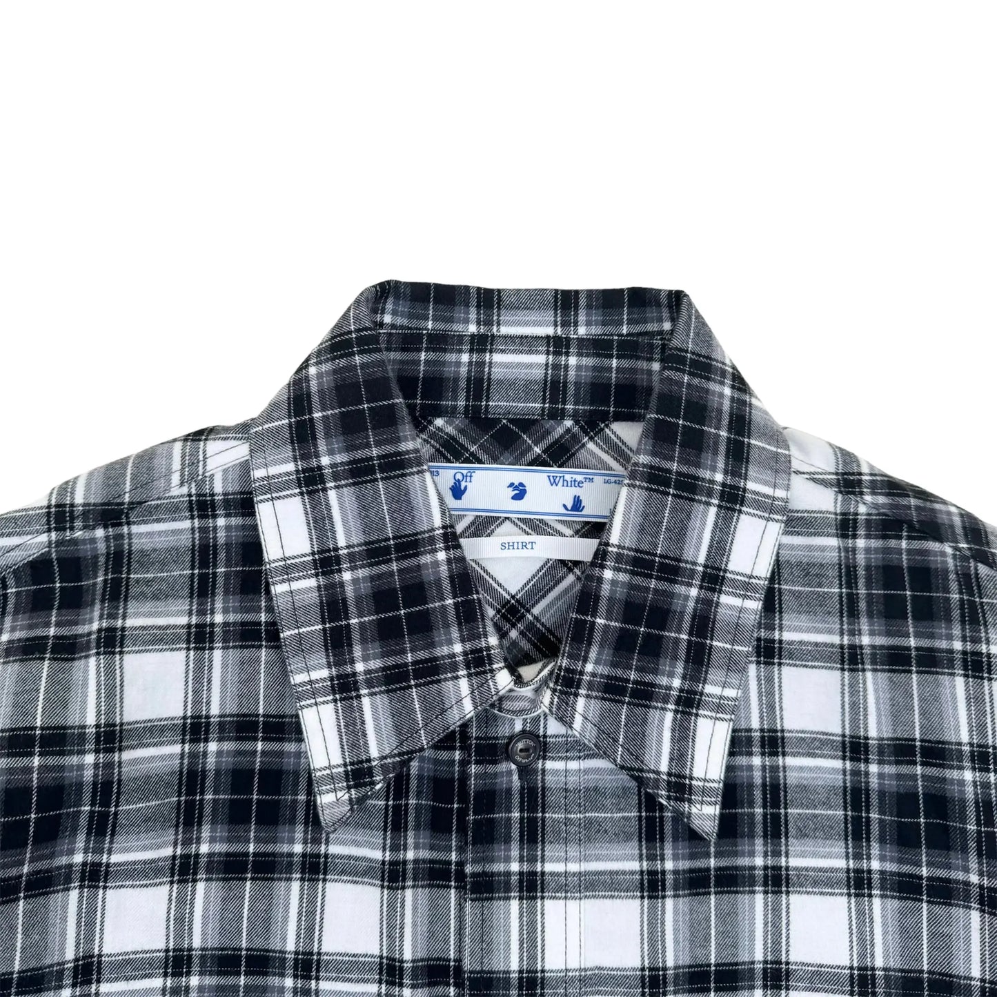 Preloved - Off-White Checked Arrow Black White Shirt