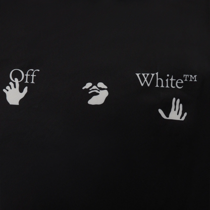 Preloved - Off-White Hands Off Print Black Swim Shorts