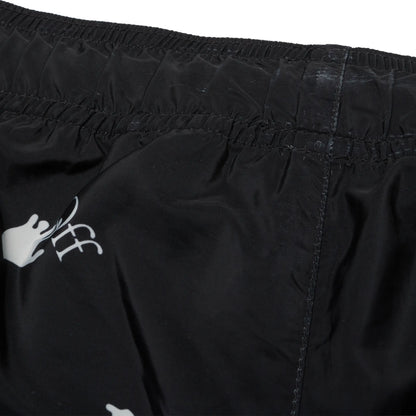 Preloved - Off-White Hands Off Print Black Swim Shorts