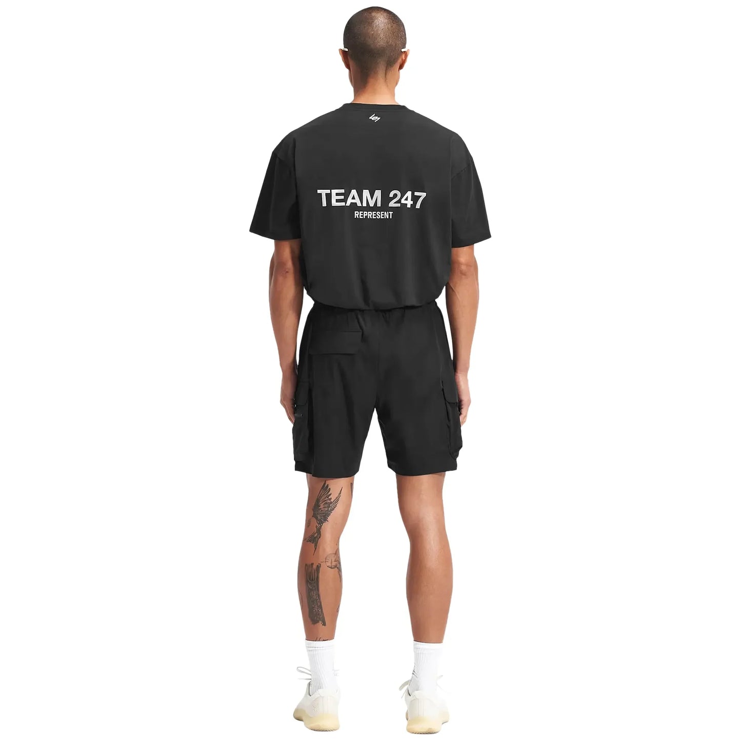 Represent 247 Black Shorts