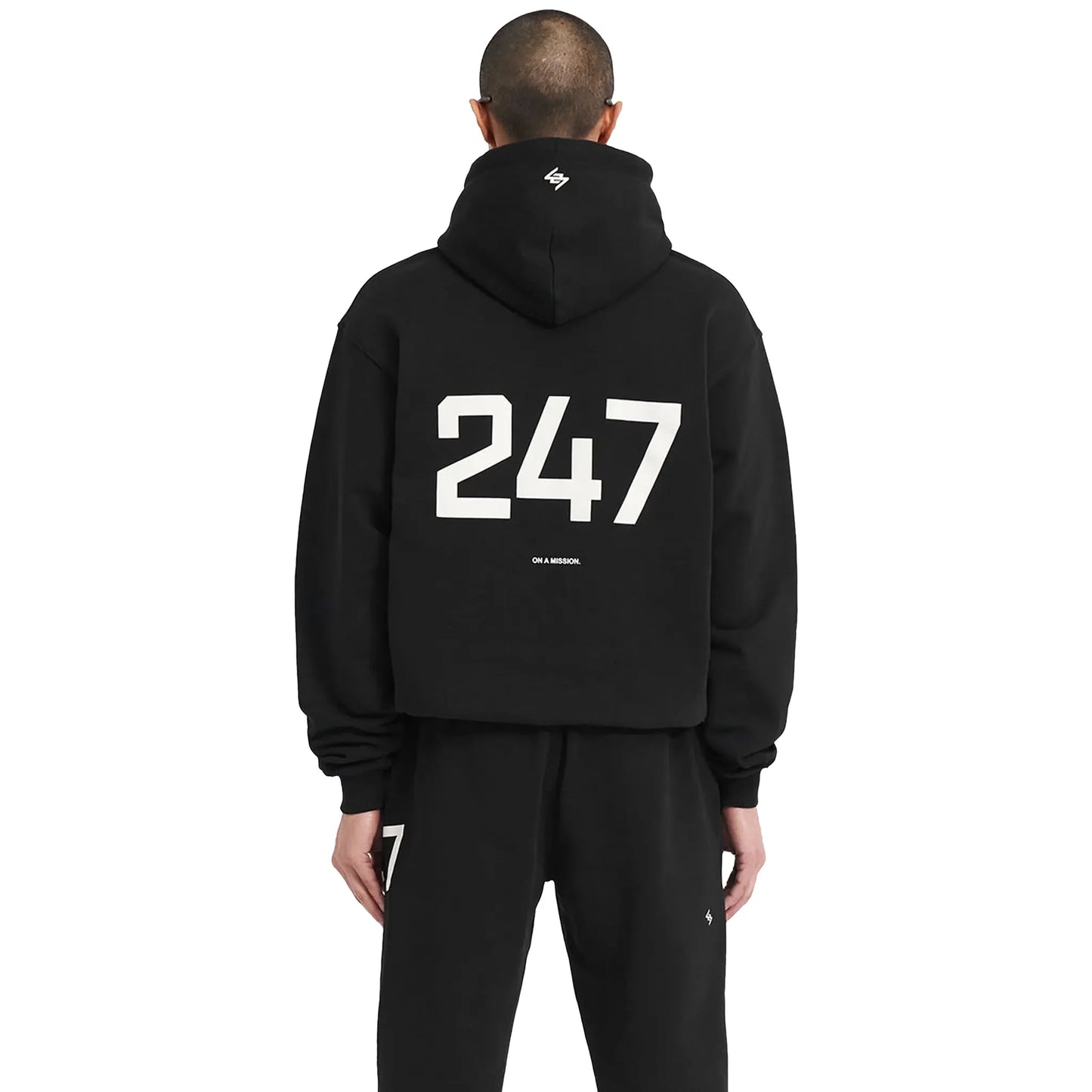 Represent 247 Oversized Jet Black Hoodie