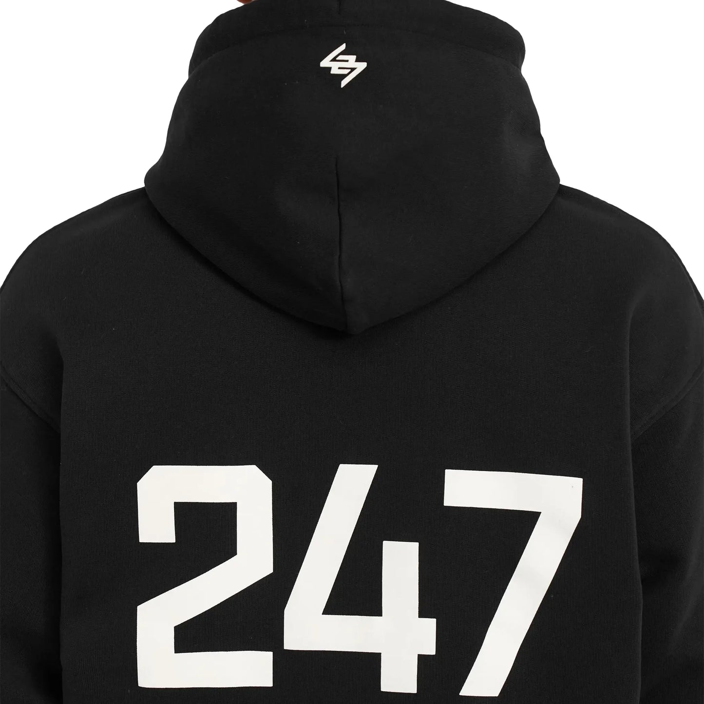Represent 247 Oversized Jet Black Hoodie