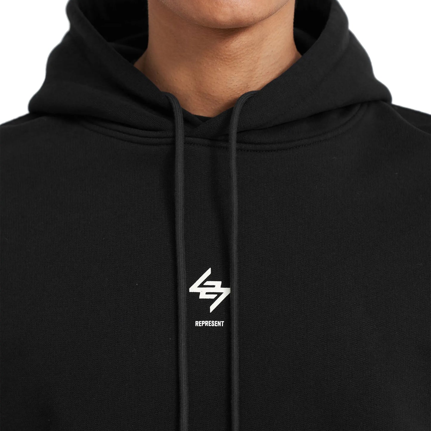 Represent 247 Oversized Jet Black Hoodie