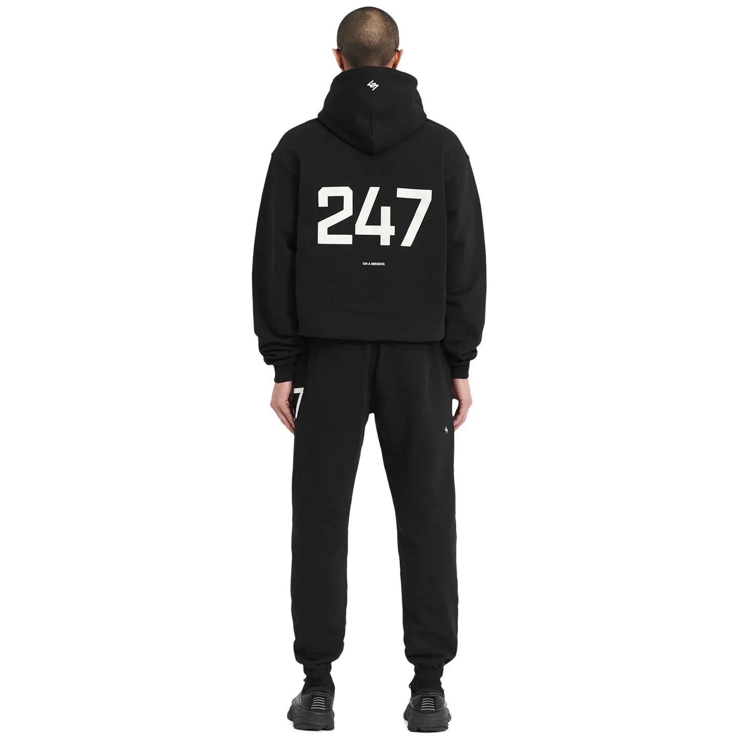 Represent 247 Oversized Jet Black Hoodie
