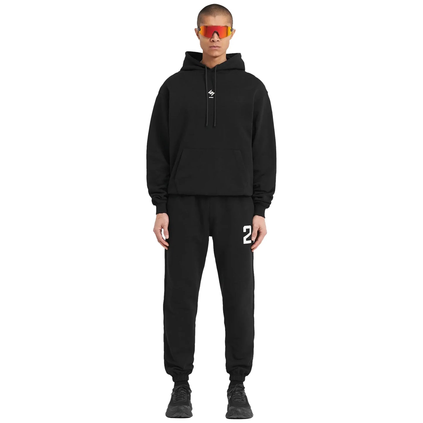 Represent 247 Oversized Jet Black Hoodie