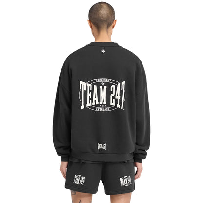 Represent 247 X Everlast Training Camp Boxy Off Black Sweatshirt