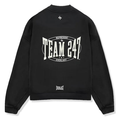 Represent 247 X Everlast Training Camp Boxy Off Black Sweatshirt