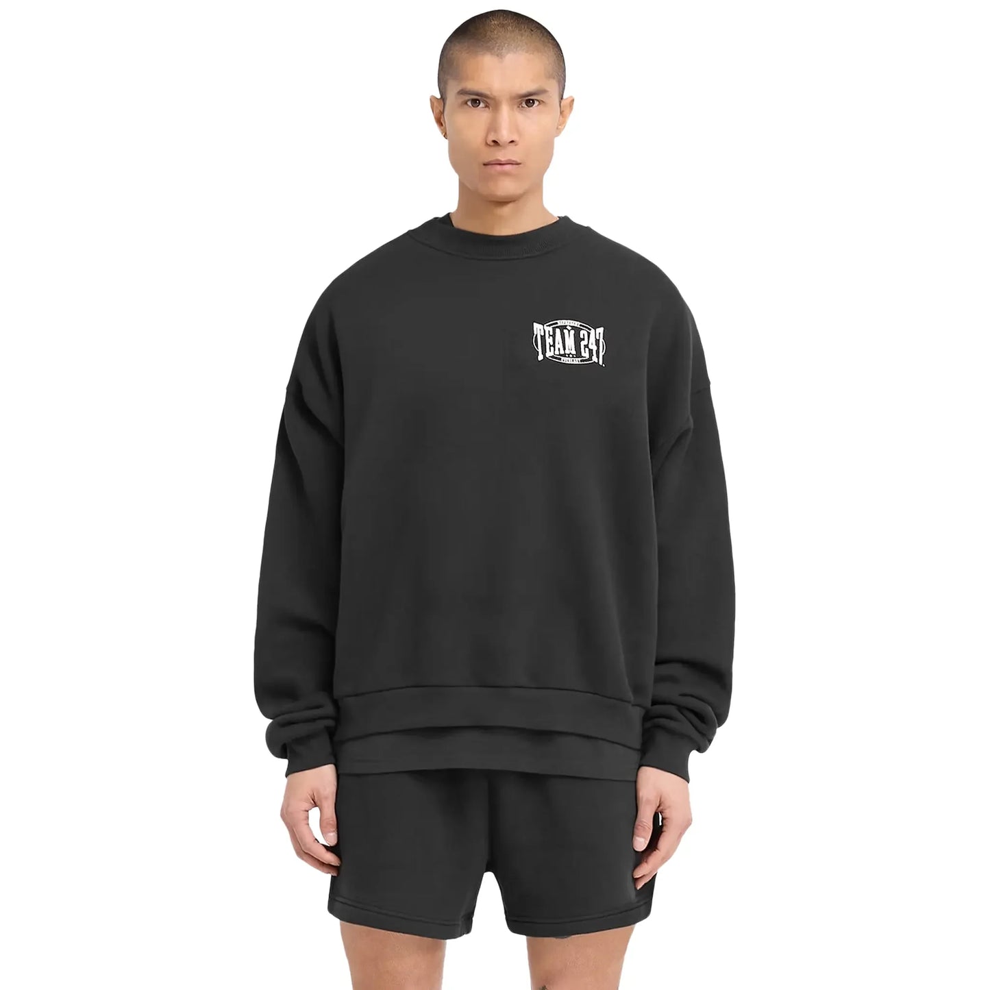 Represent 247 X Everlast Training Camp Boxy Off Black Sweatshirt