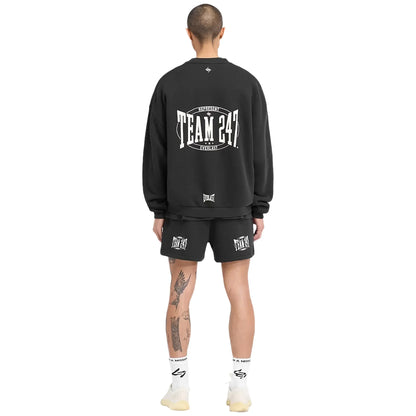 Represent 247 X Everlast Training Camp Boxy Off Black Sweatshirt
