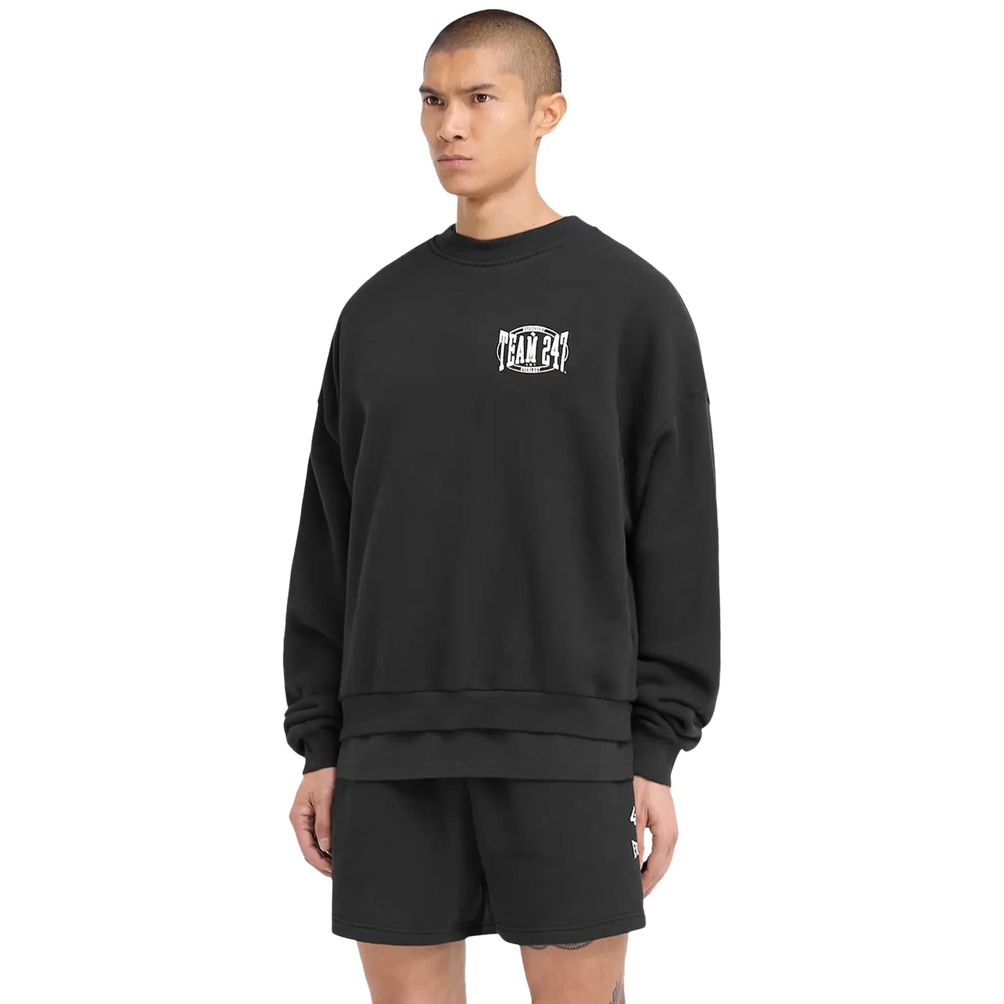 Represent 247 X Everlast Training Camp Boxy Off Black Sweatshirt