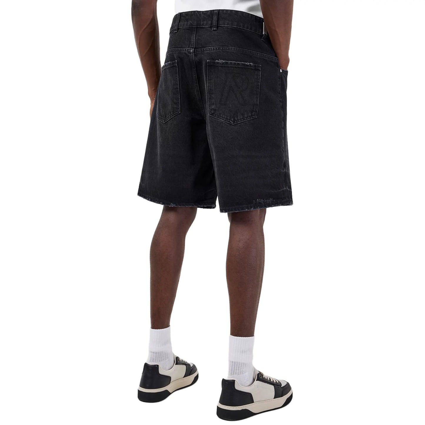 Represent Tailored Denim Black Shorts