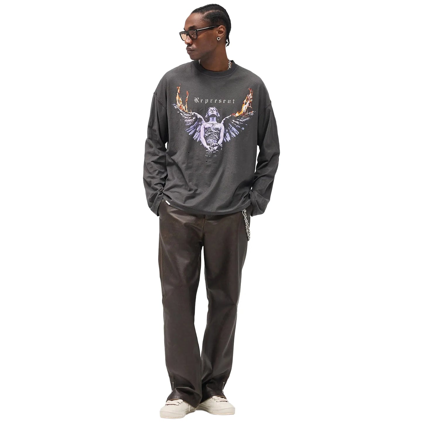 Represent Legacy Tour Reversible L/S Grey T Shirt