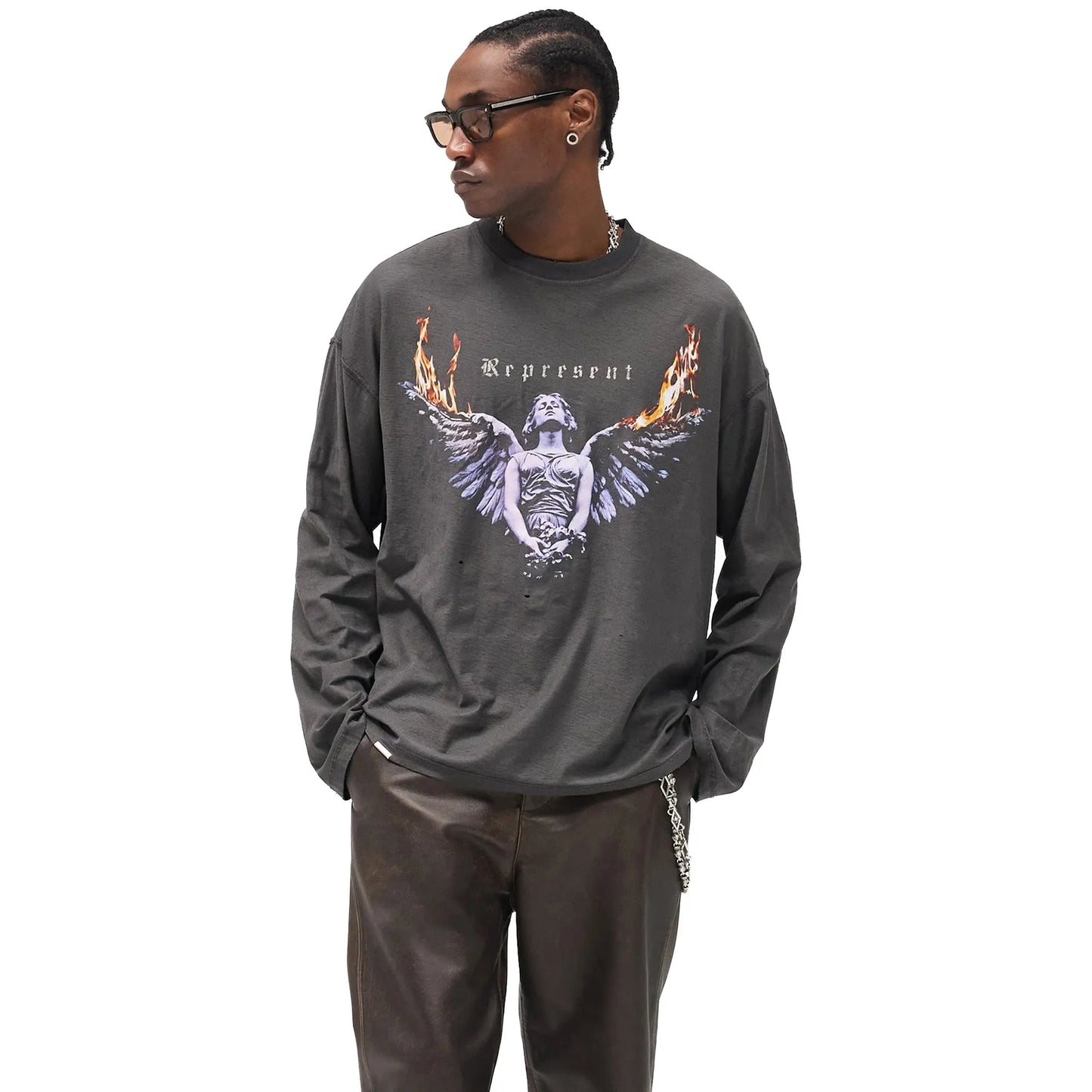 Represent Legacy Tour Reversible L/S Grey T Shirt