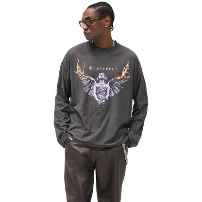 Represent Legacy Tour Reversible L/S Grey T Shirt