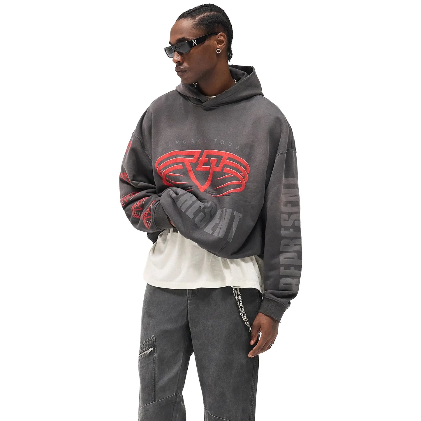 Represent Living Legacy Tour Reversible Grey Hoodie