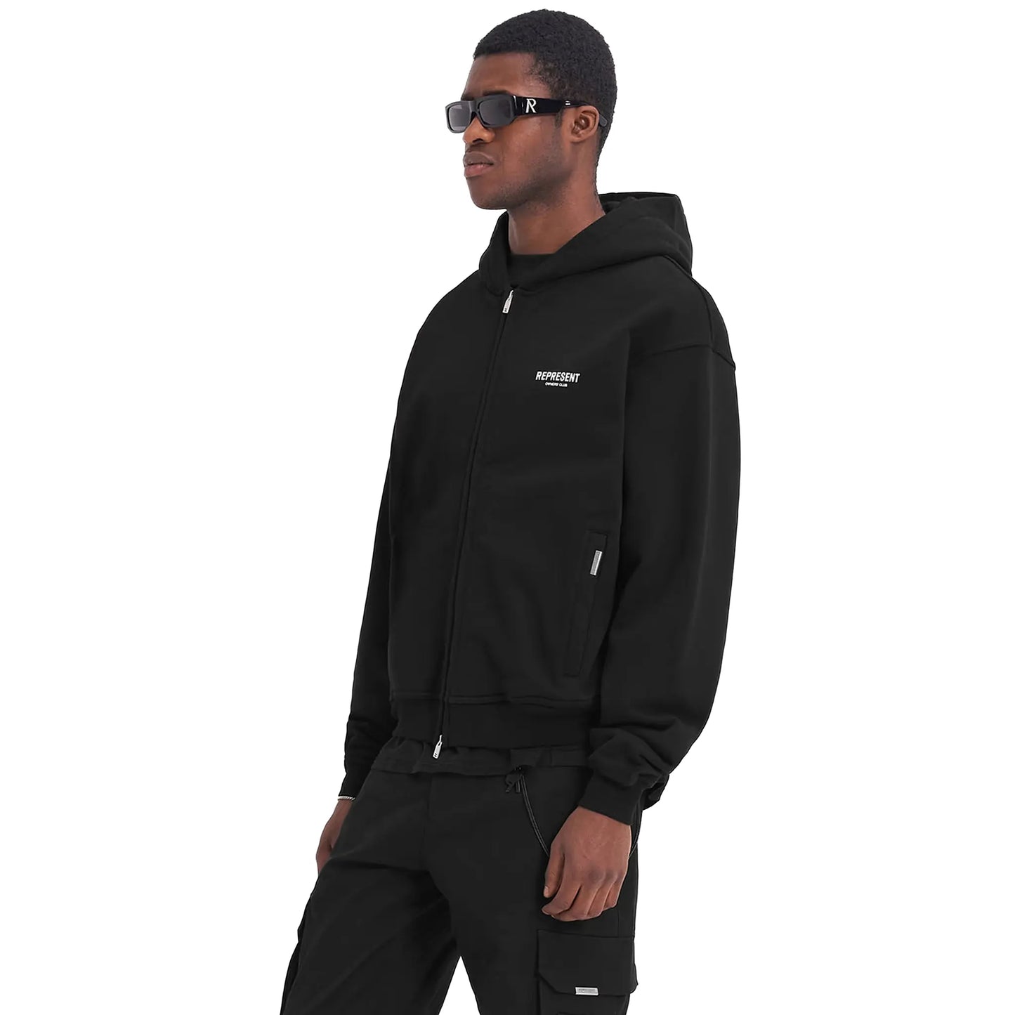 Represent Owners Club Zip-Up Black Hoodie